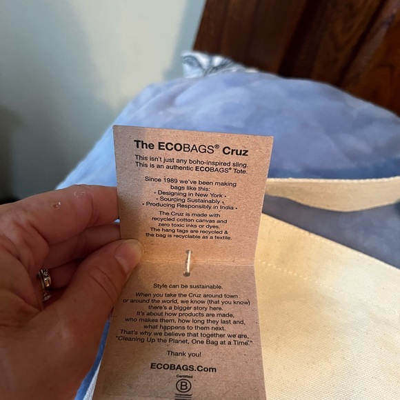 Eco Bag Knitting Is My Cardio Tote, new with tag, recycled cotton canvas - Picture 5 of 9